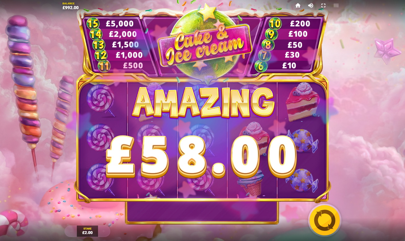 Video Slot Cake & Ice Cream - Red Tiger