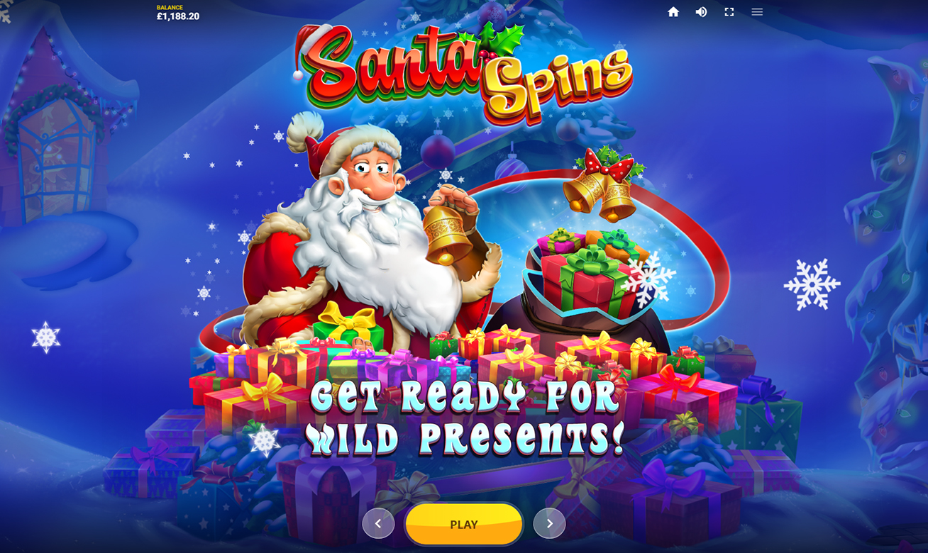 Video Slot Santa Spins - Red Tiger