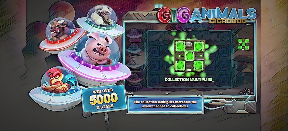 Video Slot Giganimals Gigablox - Yggdrasil
