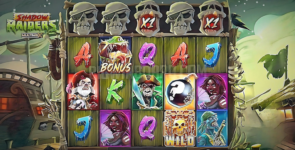 Video Slot Shadow Raiders Multimax - Bang Bang Games