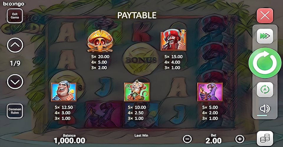 Video Slot Yo-Ho Gold! - Booongo