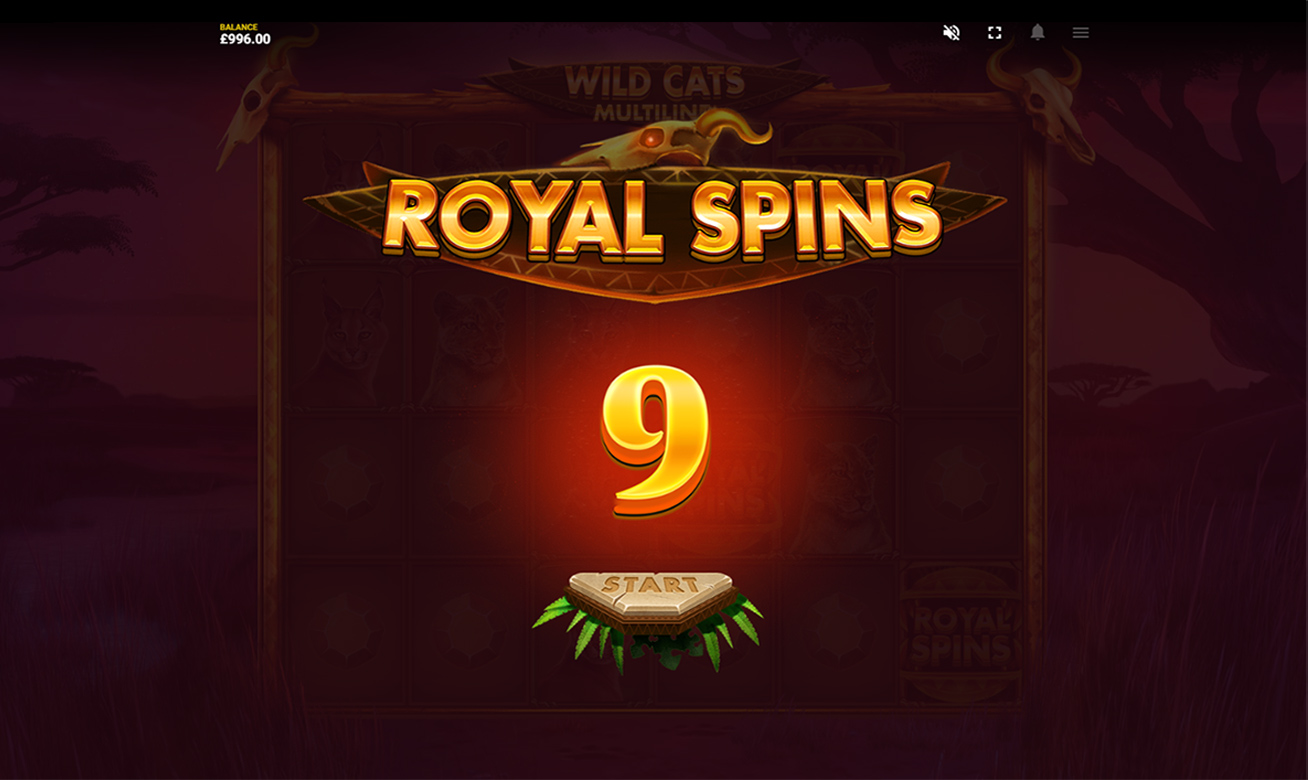 Video Slot Wild Cats Multiline - Red Tiger