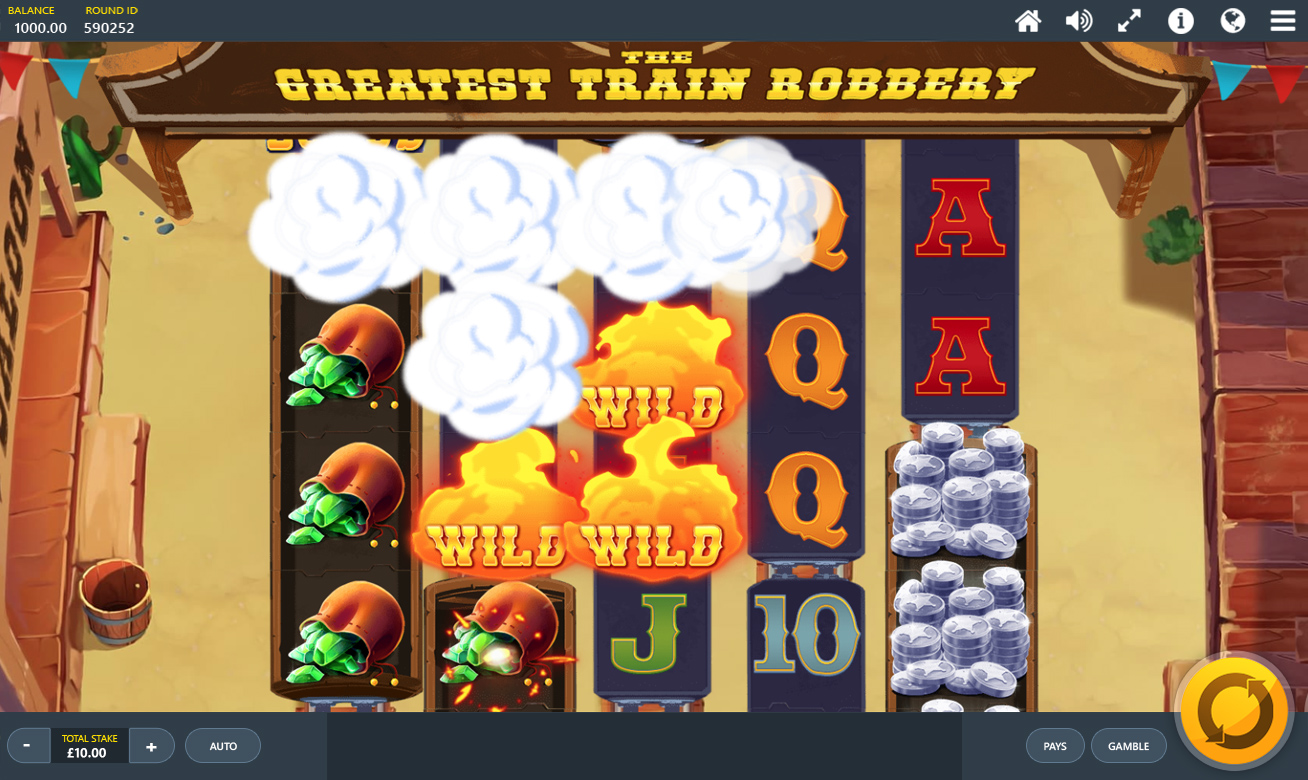 Video Slot The Greatest Train Robbery - Red Tiger