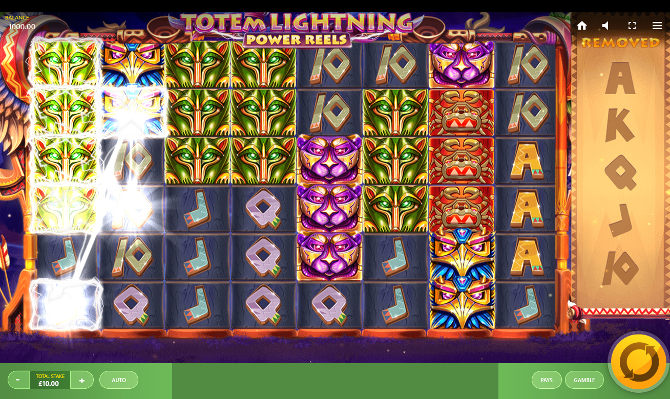Video Slot Totem Lightning Power Reels - Red Tiger