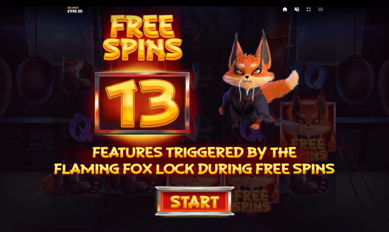 Video Slot Flaming Fox - Red Tiger