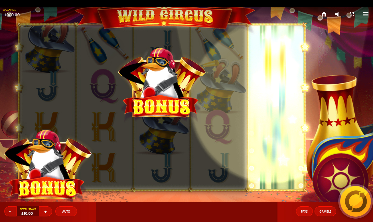 Video Slot Wild Circus - Red Tiger