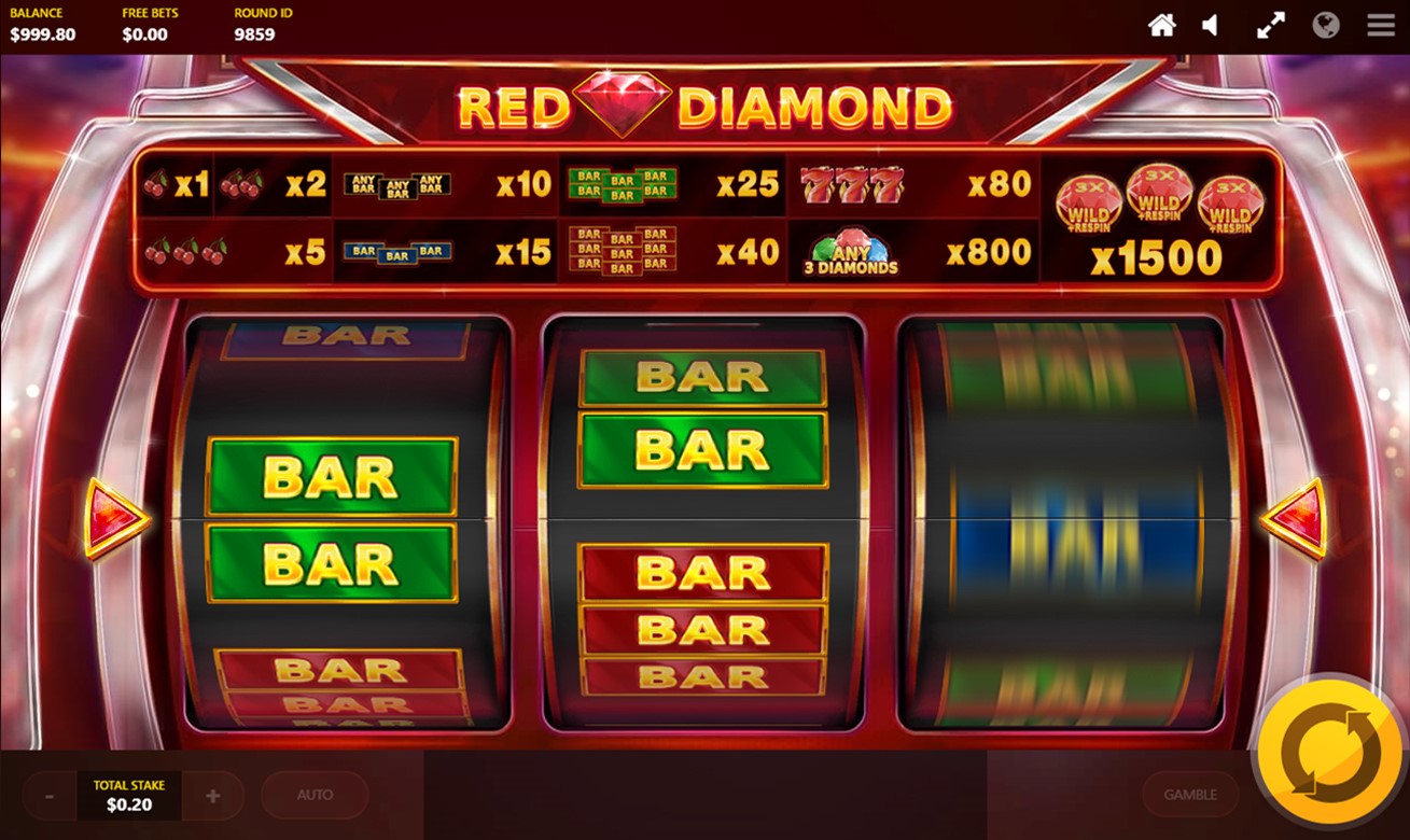 Video Slot Red Diamond - Red Tiger